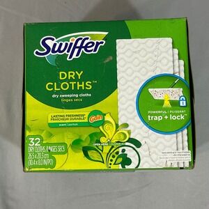 Swiffer Dry Sweeping Cloths Gain Scent 32 Count Trap + Lock Refills 10.4x8.0in